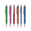 11081 Pix din aluminiu cu clip, finisaj metalic, cerneală albastră