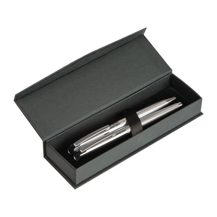 Set pix si roller din metal cromat 1438307