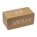 Ceas din lemn, cu incarcator wireless 31515