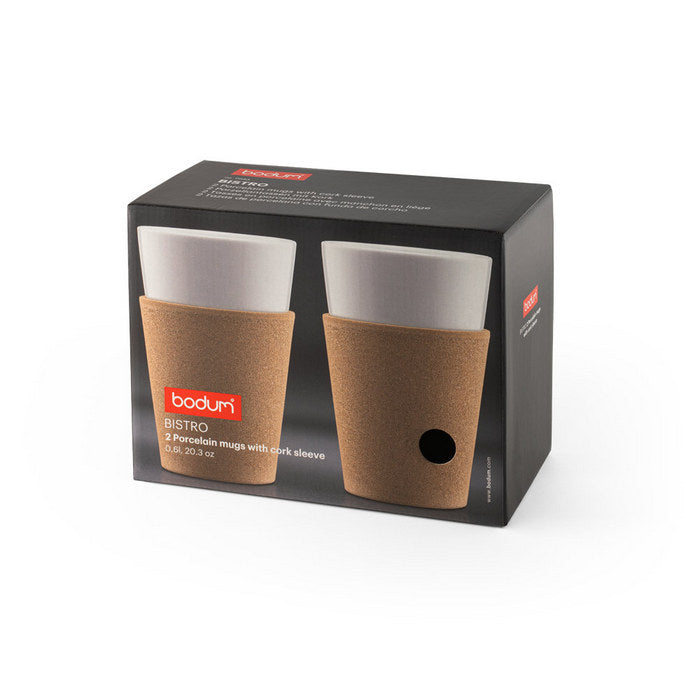 Set 2 cani din portelan 600 ml "Bistro"