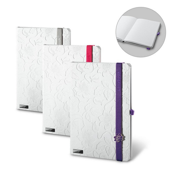 Caiet ~A5 14 x 20,5 cm "Lanybook Innocent Passion White"