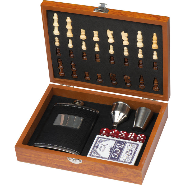 Set joc cu sticla whisky 60786