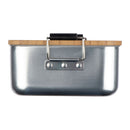 Caserola din otel inoxidabil cu capac din bambus 8256207