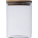 Borcan din sticla borosilicata cu capac din lemn de pin 82615