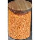 Borcan din sticla borosilicata cu capac din lemn de pin 82615