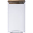 Borcan din sticla borosilicata cu capac din lemn de pin 82616