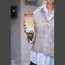 Pahar bambus cu capac si pai 650 ml 8384266