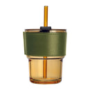 Pahar sticla 400 ml cu pai 83844