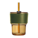 Pahar sticla 400 ml cu pai 83844