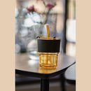 Pahar sticla 400 ml cu pai 83844