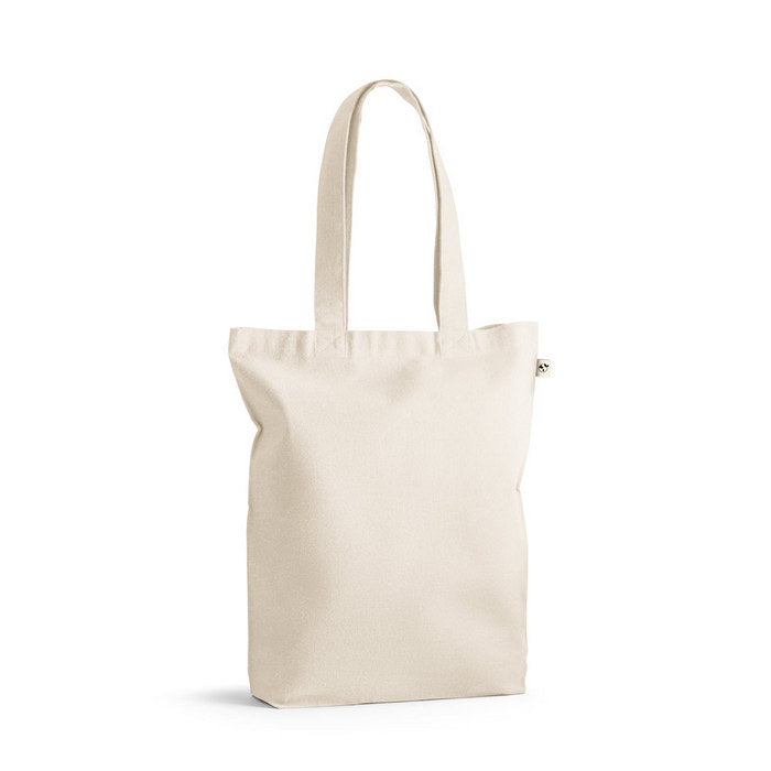 Sacosa bumbac reciclat si RPET 280 gr/m² HARBOR, 38 x 40 x 10 cm