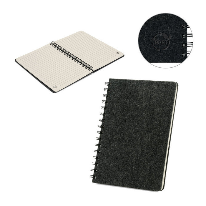 Caiet A5 15,5 x 21,9 cm cu spirala si coperta semi-dura RPET MISHIMA