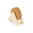 Set 15 suporturi de pahare coaster pluta in suport lemn PLYCORK