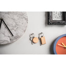 Breloc dreptunghiular din lemn de fag STEWIE