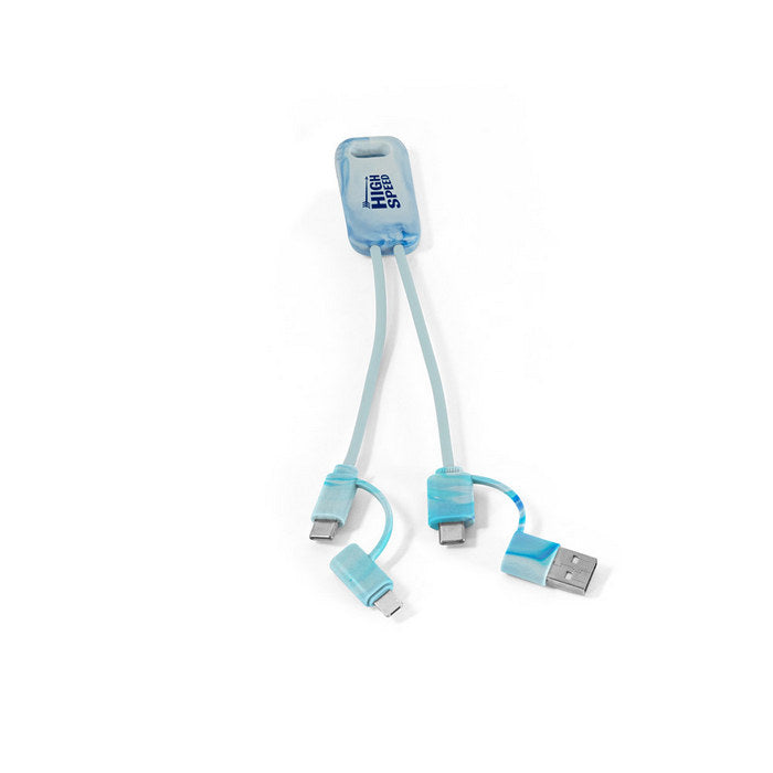 Cablu adaptor USB 6 in 1 in RPET BERNERS