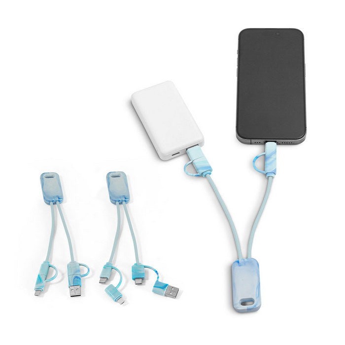 Cablu adaptor USB 6 in 1 in RPET BERNERS