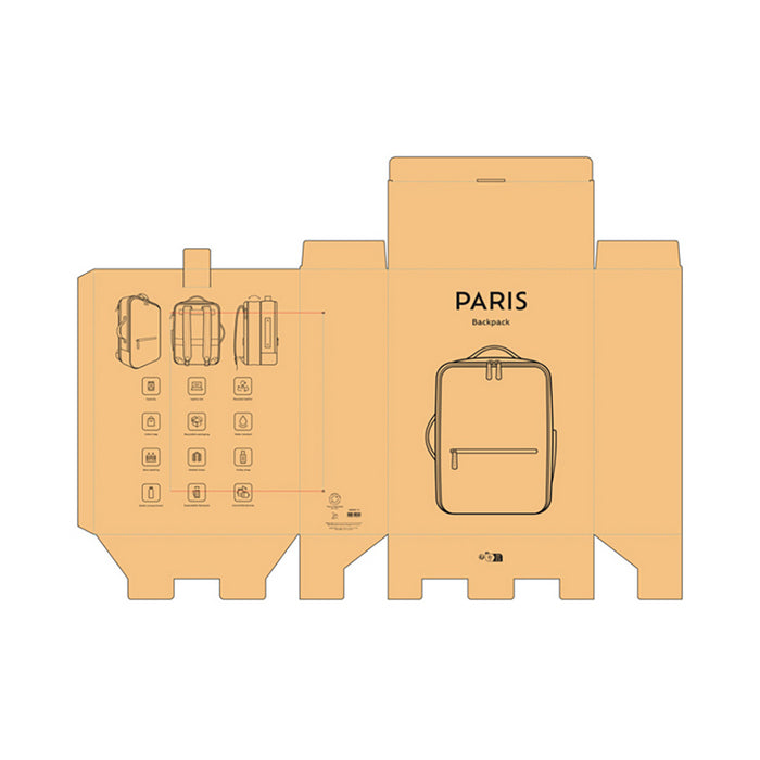 Rucsac laptop piele reciclata Paris, 20L
