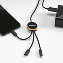 Cablu adaptor USB 5 in 1 Asimov RPET, PROMO*