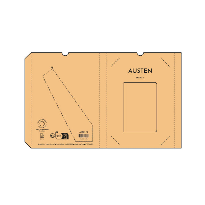 Caiet A5 14,5 x 21 cm hartie reciclata 80 g/mp Austen