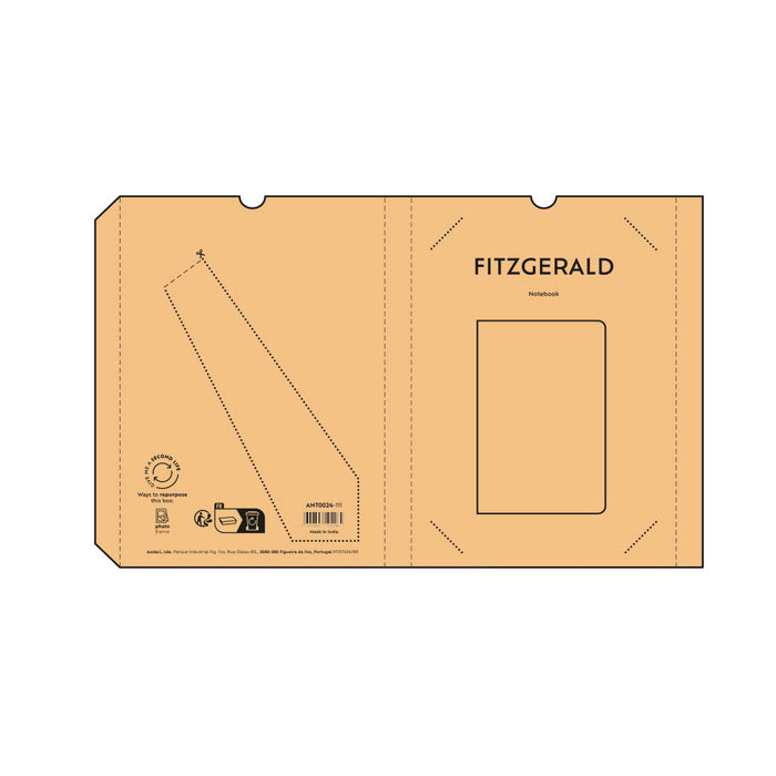 Caiet A5 14,5 x 21 cm hartie reciclata 80 g/mp Fitzgerald