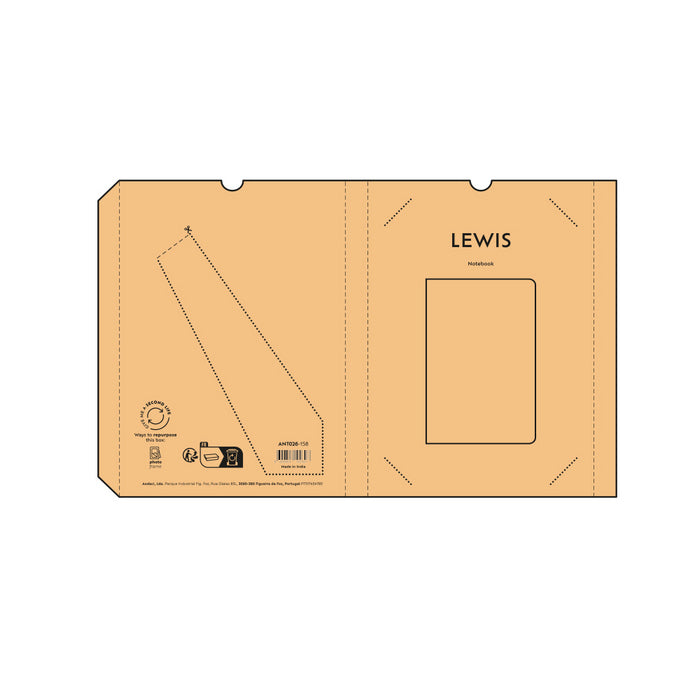 Caiet A5 14,5 x 21 cm hartie reciclata 80 g/mp Lewis