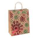 Pungă cadou hârtie kraft reciclata, design Crăciun Pekkola L