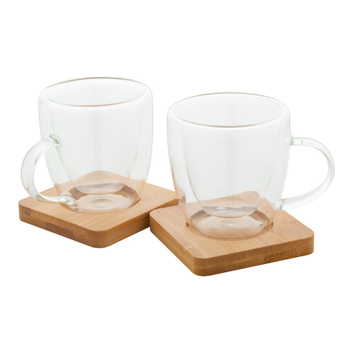 Set cesti espresso din sticla "Mocaboo"