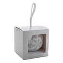 Glob de Crăciun finisaj perlat cu panglică 75 mm Aspelund
