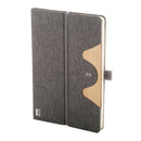 Caiet ~A5 14,3 × 21,3 cm cu incarcator wireless RPET "Chatom"