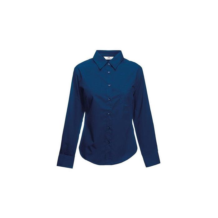 *CAMASA Fruit of the Loom OXFORD Lady Fit, maneca lunga, BELUMARIN, marimea L, lichidare de stoc