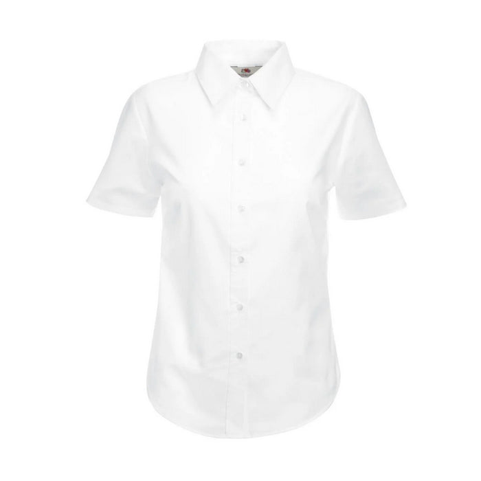 *CAMASA Fruit of the Loom OXFORD Lady Fit, maneca scurta, ALB, marimea M, lichidare de stoc