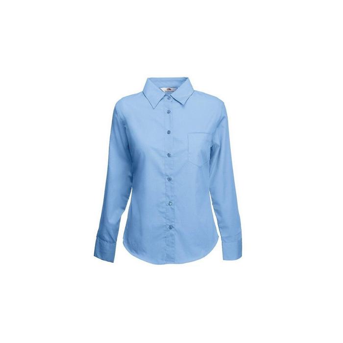 *CAMASA Fruit of the Loom, UNISEX, maneca lunga, ALBASTRU DESCHIS, marimea XL, lichidare de stoc