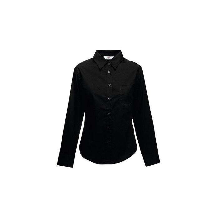 *CAMASA Fruit of the Loom, UNISEX, maneca lunga, NEGRU, marimea L, lichidare de stoc