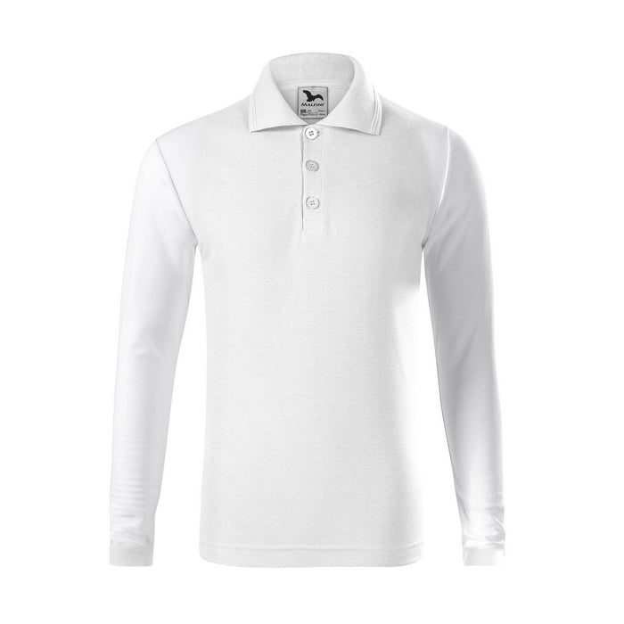 TRICOU POLO COPII Malfini maneca lunga PIQUE POLO LS 241, Promo Back to School, imprimat policormie ecuson fata inclus in pret*