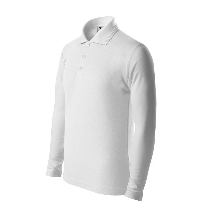 TRICOU POLO COPII Malfini maneca lunga PIQUE POLO LS 241, Promo Back to School, imprimat policormie ecuson fata inclus in pret*