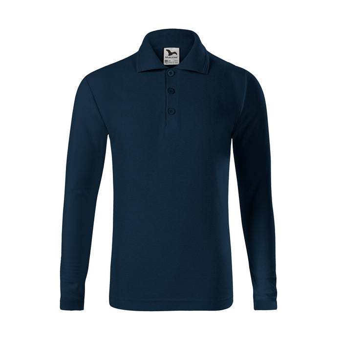 TRICOU POLO COPII Malfini maneca lunga PIQUE POLO LS 241, Promo Back to School, imprimat policormie ecuson fata inclus in pret*