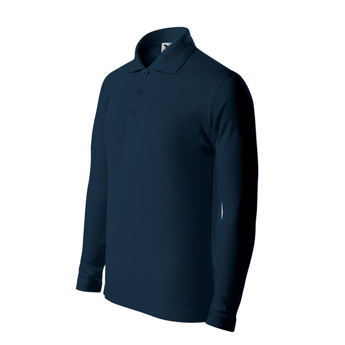 TRICOU POLO COPII Malfini maneca lunga PIQUE POLO LS 241, Promo Back to School, imprimat policormie ecuson fata inclus in pret*
