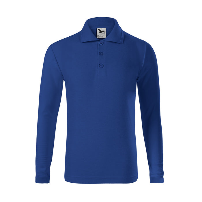 TRICOU POLO COPII Malfini maneca lunga PIQUE POLO LS 241, Promo Back to School, imprimat policormie ecuson fata inclus in pret*