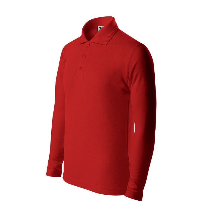 TRICOU POLO COPII Malfini maneca lunga PIQUE POLO LS 241, Promo Back to School, imprimat policormie ecuson fata inclus in pret*