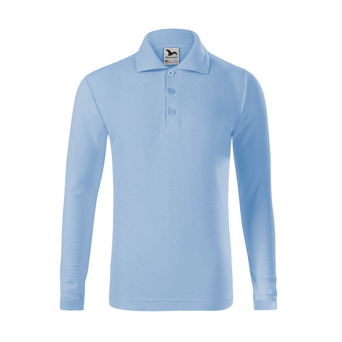 TRICOU POLO COPII Malfini maneca lunga PIQUE POLO LS 241, Promo Back to School, imprimat policormie ecuson fata inclus in pret*