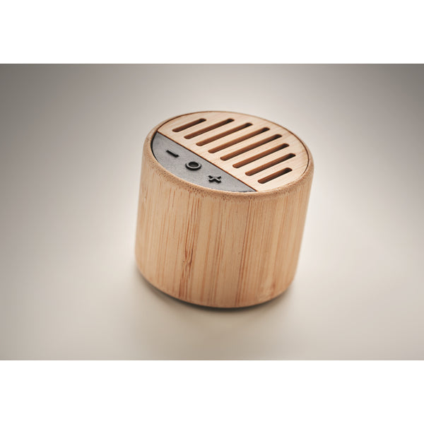 Boxa bluetooth din bambus "Round Lux"