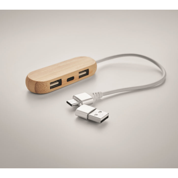 Hub USB dual cu 3 porturi "Vina C"