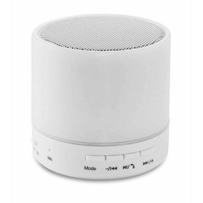 Boxa portabila bluetooth cu LED "Round White"