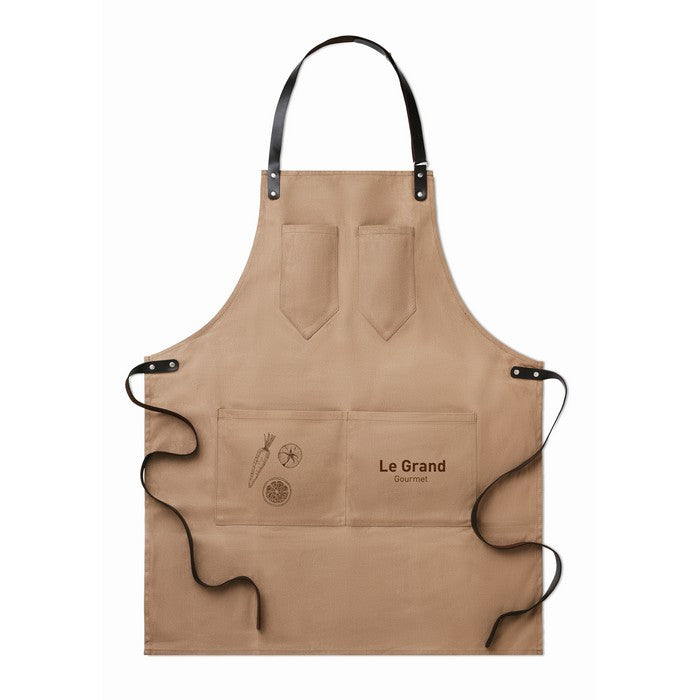 Sort canvas cu detalii din piele "Chef"