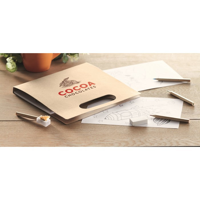 Set colorat cu 6 creioane "Folder2 Go"