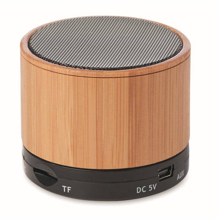 Boxa portabila bluetooth bambus "Round Bamboo"