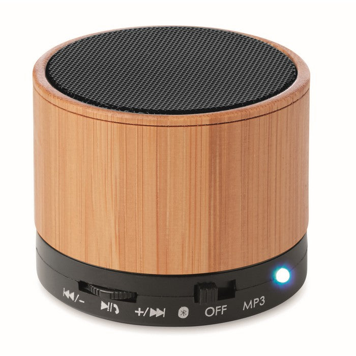 Boxa portabila bluetooth bambus "Round Bamboo"