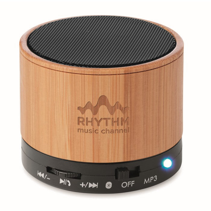 Boxa portabila bluetooth bambus "Round Bamboo"