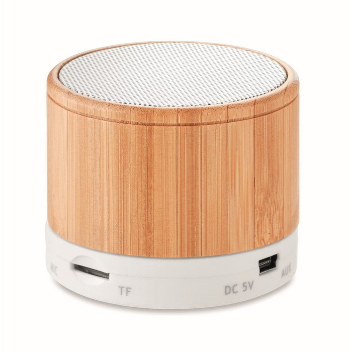 Boxa portabila bluetooth bambus "Round Bamboo"