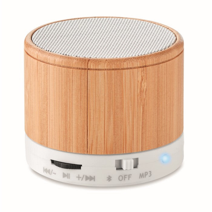 Boxa portabila bluetooth bambus "Round Bamboo"